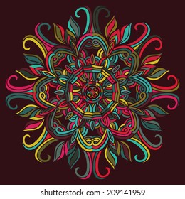 celtic knot doily round lace floral pattern card, circle, mandala, amulet 
