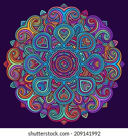 celtic knot doily round lace floral pattern card, circle, mandala, amulet 