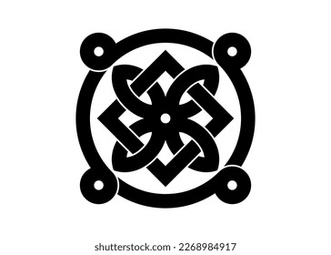 celtic knot georgian style isolated on white background. vector illustration. 