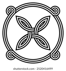 keltischer Knoten georgianischen Stil einzeln auf weißem Hintergrund Logo Tattoo Symbol. Vektorgrafik. 