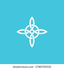 Celtic knot icon flat vector logo design