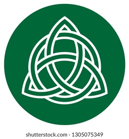 celtic knot icon in green circle