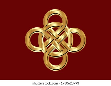 Nudo celta, logotipo de círculos interbloqueados