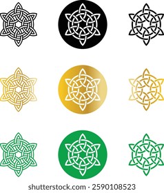 celtic knot interlocking vector symbols