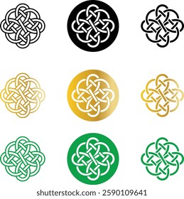 celtic knot interlocking vector symbols