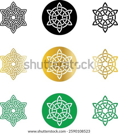 celtic knot interlocking vector symbols