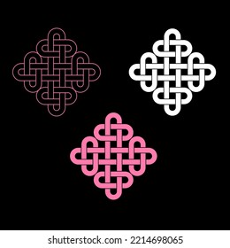 Celtic Knot isolated on black background.Vector illustration.