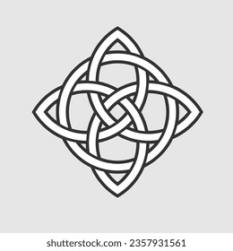 Celtic knot isolated on white background. Vector illustration