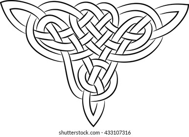 Celtic knot, isolated on white, vector illustration