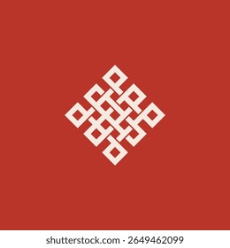 Ícone de logotipo de nó celta design de vetor plano.