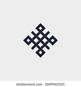 Celtic knot logo icon flat vector design.