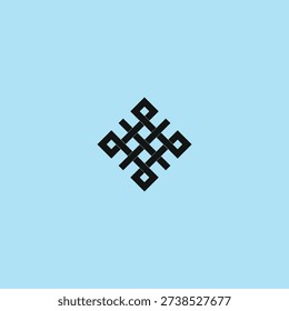 Celtic knot Logo icon flat vector design