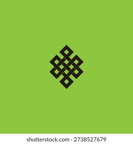 Celtic knot Logo icon flat vector design
