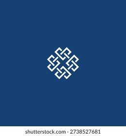 Celtic knot Logo icon flat vector design