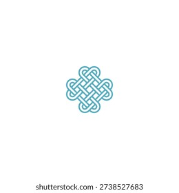 Celtic knot Logo icon flat vector design
