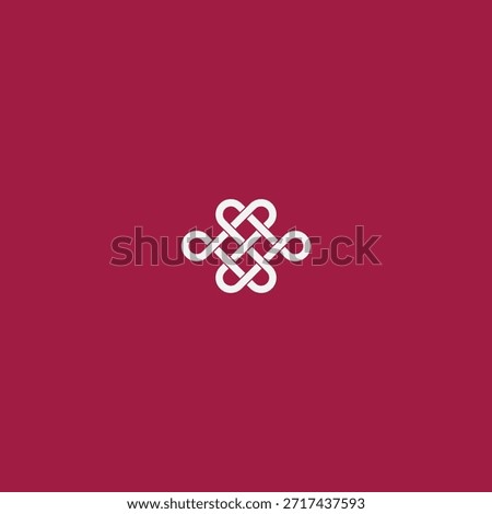 Celtic knot logo icon flat vector design
