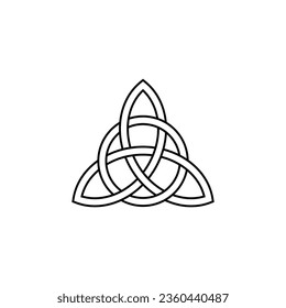 Celtic knot Logo of outline art vector, Celtics symbol pattern, infinite sign. Isolated on white background.