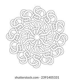 Celtic Knot Mandala coloring book page for kdp book interior. Peaceful Petals, Ability to Relax, Brain Experiences, Harmonious Haven, Peaceful Portraits, Blossoming Beauty mandala design.