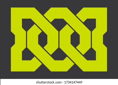 Celtic knot. Medieval decorative ornament. Geometric Design Element. Vector illustration.