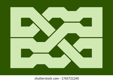 Celtic knot. Medieval decorative ornament. Geometric Design Element. Vector illustration.