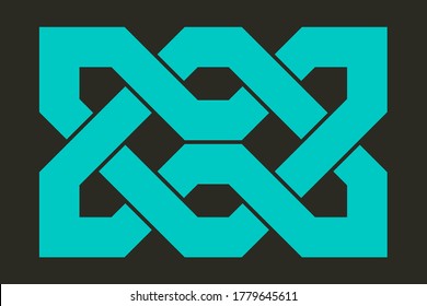 Celtic knot. Medieval decorative ornament. Geometric Design Element. Vector illustration.