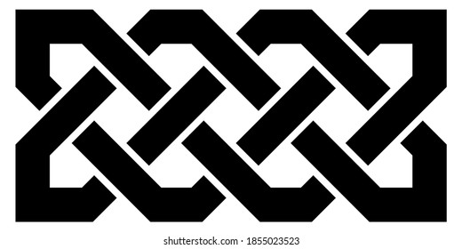 Celtic knot. Medieval decorative ornament. Geometric Design Element. Vector illustration.