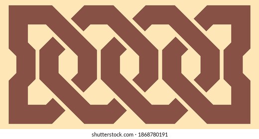Celtic knot. Medieval decorative ornament. Geometric Design Element. Vector illustration.