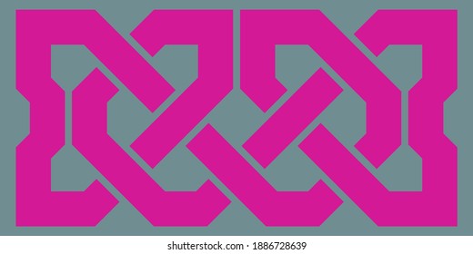 Celtic knot. Medieval decorative ornament. Geometric Design Element. Vector illustration.
