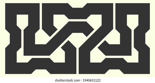 Nudo celta. Ornamento decorativo medieval. Elemento de diseño geométrico. Ilustración vectorial.