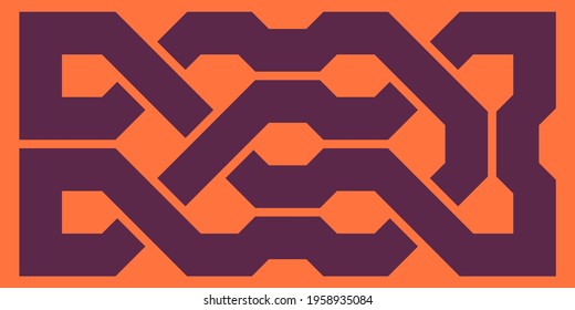 Celtic knot. Medieval decorative ornament. Geometric Design Element. Vector illustration.