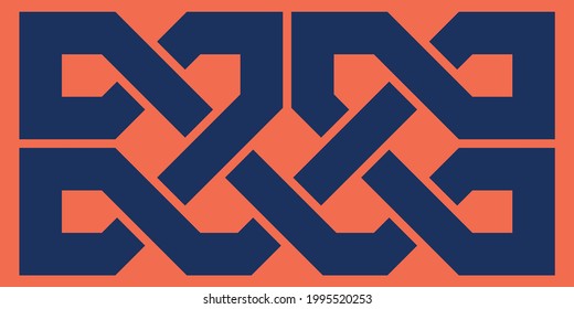 Celtic knot. Medieval decorative ornament. Geometric Design Element. Vector illustration.