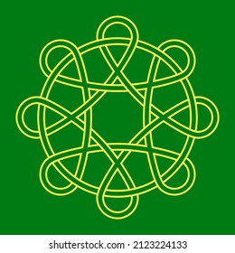 Celtic knot, node without end and beginning. Element of celtic ornament
