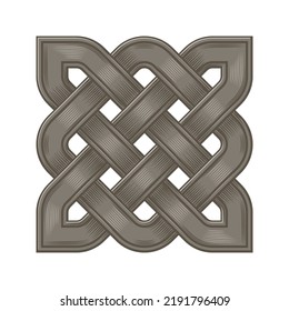 Celtic knot on white background. Vector illustration