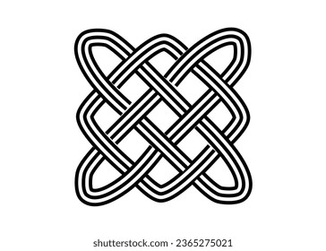 celtic knot on white background for icon jewelry decoration tattoo. vector illustration