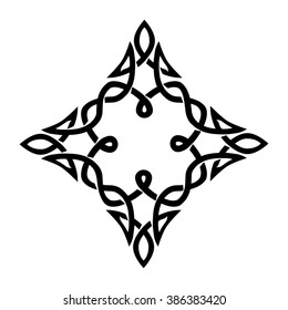 Celtic Knot Ornament, Flat Vector Illustration isolated on white background
