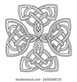 Celtic Knot Ornament – Vector Line Art