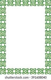 Celtic knot ornamental frame with copy space for text. 