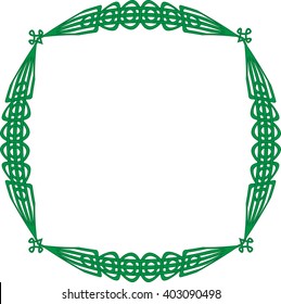 Celtic knot ornamental frame with copy space for text.