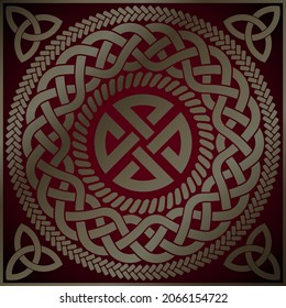 celtic knot ornamental viking color background