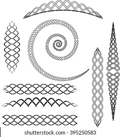 Celtic knot ornaments set of Illustrator brushes