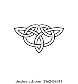 Celtic knot of outline art Logo vector, Celtics symbol pattern, element of decoration frame. Isolated on white background.