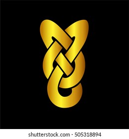 Celtic knot pattern element isolated symbols design for use in templates and samples for tattoo and various designs