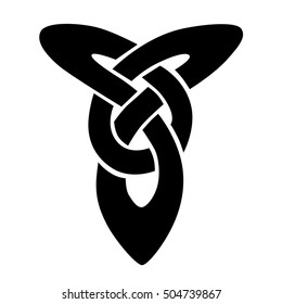 Celtic knot pattern isolated symbols design for use in templates and samples for tattoo and various designs