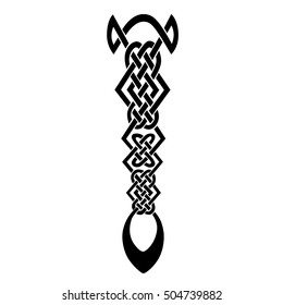 Celtic knot pattern isolated symbols design for use in templates and samples for tattoo and various designs