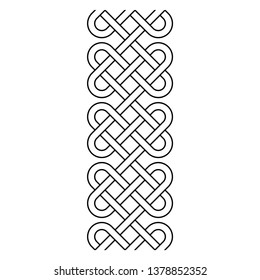 Celtic Knot Pattern Swatch - Woven design swatch for creating decorative borders and frames