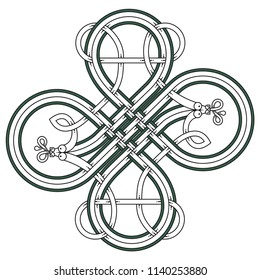 Celtic knot patterns with snakes.