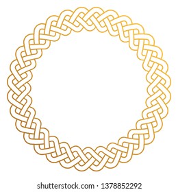 Celtic Knot Round Frame - Circular braided design with copy space