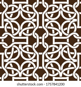 Celtic knot seamless pattern. Abstract ornament. art black line Vector illustration.