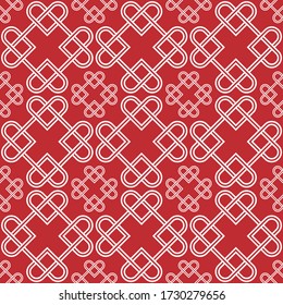 Celtic Knot seamless pattern background.