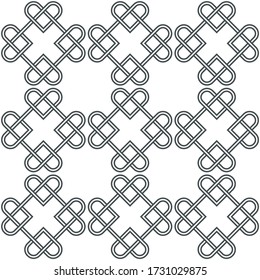 Celtic Knot seamless pattern background.